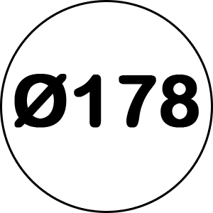 Diameter 178 mm